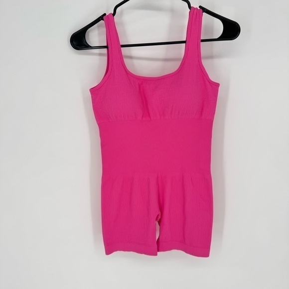 Active Leisure 80âs Punk Barbie Pink Ribbed Shapewearromper